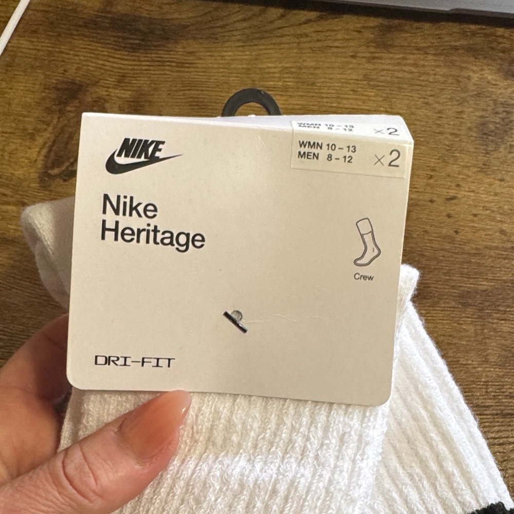 Nike Black and White Athletic Crew Socks - Picture 2 of 3